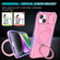 Sliding Camshield Magsafe Holder TPU Hybrid PC Phone Case for iPhone 14 Plus - Purple Pink