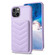 BF26 Wave Pattern Card Bag Holder Phone Case for iPhone 14 Plus - Purple