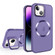 Skin Feel CD Texture MagSafe Lens Holder Phone Case for iPhone 14 Plus - Dark Purple