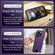 SULADA Folding Holder Lambskin Texture MagSafe Phone Case for iPhone 14 Plus - Purple