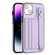 Shockproof Leather Phone Case with Wrist Strap for iPhone 14 Plus - Purple