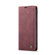 CaseMe-013 Multifunctional Retro Frosted Leather Phone Case  for iPhone 14 Plus - Wine Red