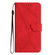 Stitching Embossed Leather Phone Case for iPhone 14 Plus - Red