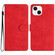 Seven Butterflies Embossed Leather Phone Case for iPhone 14 Plus - Red