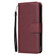 Multifunctional Horizontal Flip Leather Case with Three Card Slot  for iPhone 14 Plus - Red Wine