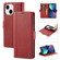 LC.IMEEKE Magnetic Buckle Leather Phone Case  for iPhone 14 Plus - Red
