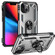 Shockproof TPU + PC Ring Holder Phone Case  for iPhone 14 Plus - Silver