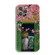 Precise Hole Oil Painting Pattern PC Phone Case for iPhone 14 Plus - Peach Blossom