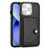 Shockproof Leather Phone Case with Card Holder for iPhone 14 Pro - Black