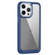 Carbon Fiber Transparent Back Panel Phone Case for iPhone 14 Pro - Blue