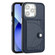 Shockproof Leather Phone Case with Card Holder for iPhone 14 Pro - Blue