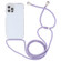 Transparent Acrylic Airbag Shockproof Phone Protective Case with Lanyard for iPhone 14 Pro - Purple Blue Apricot