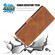 Fantasy Classic Skin-feel Calfskin Texture Leather Case for iPhone 14 Pro - Brown