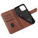 Calf Texture Buckle Flip Leather Phone Case for iPhone 14 Pro - Brown
