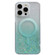 MagSafe Glitter Hybrid Clear TPU Phone Case for iPhone 14 Pro - Green