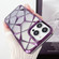 Gradient Glitter Water Cube Electroplating TPU Phone Case for iPhone 14 Pro - Purple