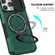 Sliding Camshield Magsafe Holder TPU Hybrid PC Phone Case for iPhone 14 Pro - Deep Green