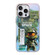 Fluorescent Laser Astronaut Phone Case for iPhone 14 Pro - Army Green