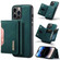 DG.MING M2 Series 3-Fold Card Bag Leather Case for iPhone 14 Pro - Green