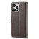 LC.IMEEKE Magnetic Buckle Leather Phone Case for iPhone 14 Pro - Coffee