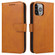 Calf Texture Buckle Flip Leather Phone Case for iPhone 14 Pro - Khaki