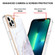 Electroplating Marble Pattern Dual-side IMD TPU Shockproof Phone Case for iPhone 14 Pro - White 006