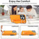 Non-slip Full Coverage Ring PU Phone Case with Wristband for iPhone 14 Pro - Orange