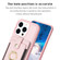 BF27 Metal Ring Card Bag Holder Phone Case for iPhone 14 Pro - Pink