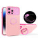 Luminous Series Ring Holder Phone Case for iPhone 14 Pro - Pink