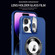 Skin Feel Magnifier MagSafe Lens Holder Phone Case for iPhone 14 Pro - Purple