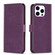 Plaid Embossed Leather Phone Case for iPhone 14 Pro - Purple