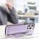 Shockproof Leather Phone Case with Wrist Strap for iPhone 14 Pro - Purple