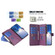 9 Card Slots Zipper Wallet Leather Flip Phone Case for iPhone 14 Pro - Dark Purple