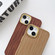 Retro Wood Texture Shockproof Phone Case for iPhone 14 Pro - Red