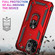 Shockproof TPU + PC Ring Holder Phone Case  for iPhone 14 Pro - Red