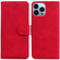 Skin Feel Pure Color Flip Leather Phone Case for iPhone 14 Pro - Red