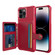 Magnetic Wallet Card Bag Leather Phone Case for iPhone 14 Pro - Red