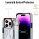 Non-slip Full Coverage Ring PU Phone Case with Wristband for iPhone 14 Pro - Silver