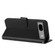 Datura Flower Embossed Flip Leather Phone Case for Google Pixel 7a - Black