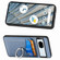 Carbon Fiber Card Wallet Ring Holder Phone Case for Google Pixel 7a - Blue