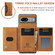 DG.MING M2 Series 3-Fold Multi Card Bag + Magnetic Phone Case for Google Pixel 7a - Brown