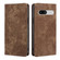 RFID Anti-theft Brush Magnetic Leather Phone Case for Google Pixel 7a - Brown