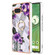 Electroplating IMD TPU Phone Case with Ring for Google Pixel 7a - Purple Flower