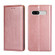 Gloss Oil Solid Color Magnetic Leather Phone Case for Google Pixel 7a - Rose Gold