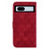 Double 8-shaped Embossed Leather Phone Case for Google Pixel 7a - Red