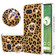 Electroplating Dual-side IMD Phone Case with Ring Holder for Google Pixel 7a - Leopard Print