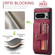 JEEHOOD RFID Blocking Anti-Theft Magnetic PU Phone Case for Google Pixel 8 Pro - Red