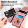 Google Pixel 6 Pro Retro Skin-feel Ring Multi-card RFID Wallet Phone Case for Google Pixel 8 Pro - Pink