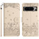 Cat Embossing Pattern Leather Phone Case with Lanyard for Google Pixel 8 Pro - Beige