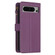 9 Card Slots Zipper Wallet Leather Flip Phone Case for Google Pixel 8 Pro - Dark Purple